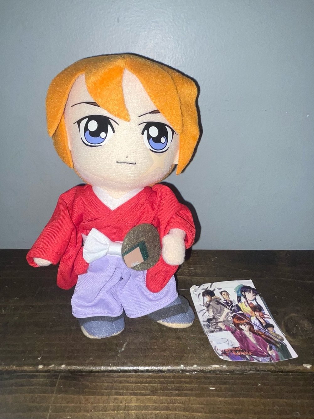 Ruronni Kenshin 8" Aniplex Plush Red Anime EUC Doll Toy Watsuki Shueisha Fuji TV
